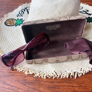 COACH PINK AND BROWN FASHION SUN GLASSES